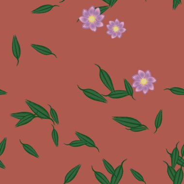 Yaprakları pürüzsüz arkaplan, vektör illüstrasyonu