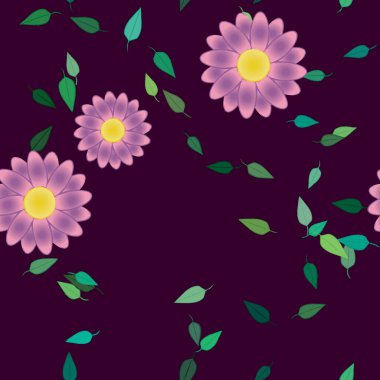 Yaprakları pürüzsüz arkaplan, vektör illüstrasyonu