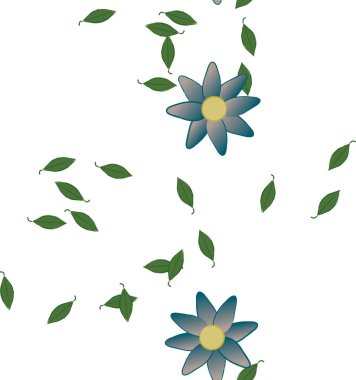 Yaprakları pürüzsüz arkaplan, vektör illüstrasyonu