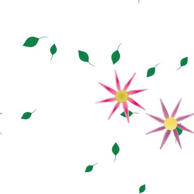 Yaprakları pürüzsüz arkaplan, vektör illüstrasyonu