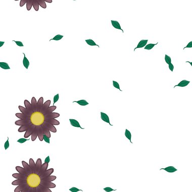 Yaprakları pürüzsüz arkaplan, vektör illüstrasyonu