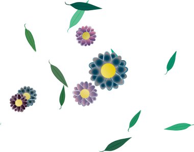 Çiçeksiz arka plan, vektör illüstrasyonu