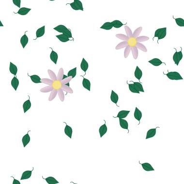 Yaprakları pürüzsüz arkaplan, vektör illüstrasyonu