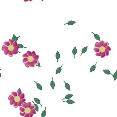 Yaprakları pürüzsüz arkaplan, vektör illüstrasyonu