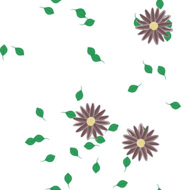 Yaprakları pürüzsüz arkaplan, vektör illüstrasyonu