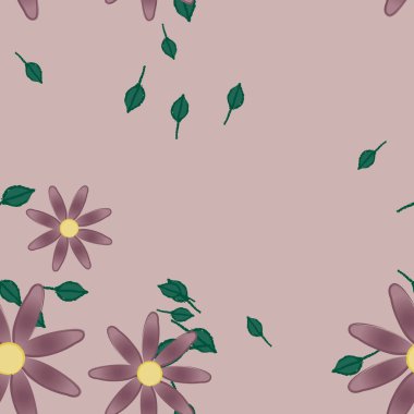 Yaprakları pürüzsüz arkaplan, vektör illüstrasyonu 