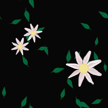 Yaprakları pürüzsüz arkaplan, vektör illüstrasyonu 