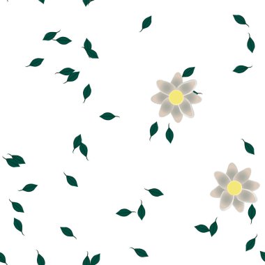 Yaprakları pürüzsüz arkaplan, vektör illüstrasyonu