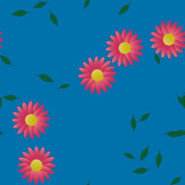 Yaprakları pürüzsüz arkaplan, vektör illüstrasyonu