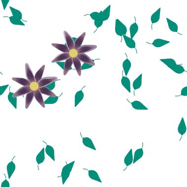 Yaprakları pürüzsüz arkaplan, vektör illüstrasyonu