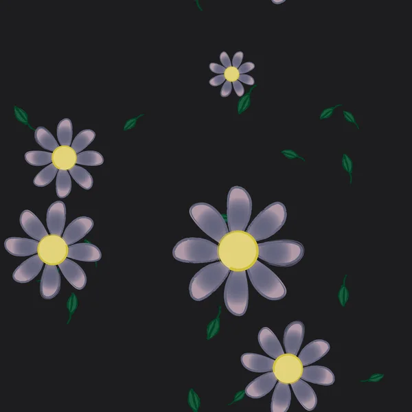 Fundo Sem Costura Floral Bonito Ilustração Vetorial — Vetor de Stock