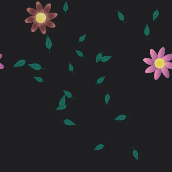 Fundo Sem Costura Floral Bonito Ilustração Vetorial — Vetor de Stock