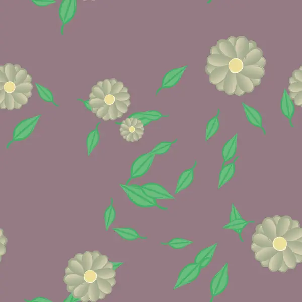 Fundo Sem Costura Floral Bonito Ilustração Vetorial — Vetor de Stock