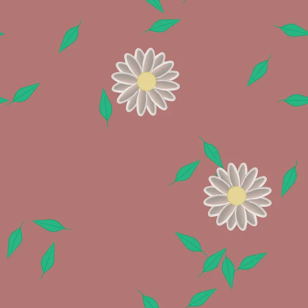 Fundo Sem Costura Floral Bonito Ilustração Vetorial — Vetor de Stock