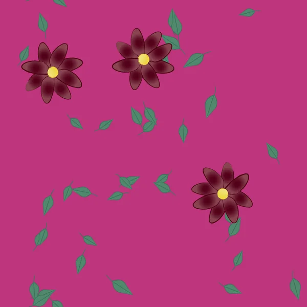 Schöne Florale Nahtlose Hintergrund Vektorillustration — Stockvektor