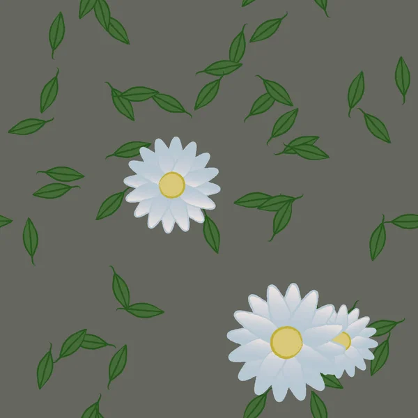 Schöne Florale Nahtlose Hintergrund Vektorillustration — Stockvektor