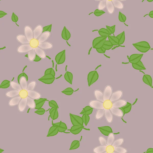 Fundo Sem Costura Floral Bonito Ilustração Vetorial Flores — Vetor de Stock