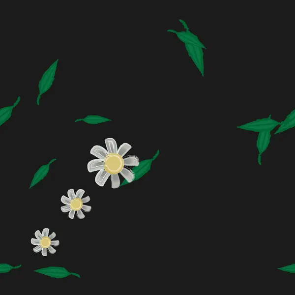 Fundo Sem Costura Floral Bonito Ilustração Vetorial —  Vetores de Stock