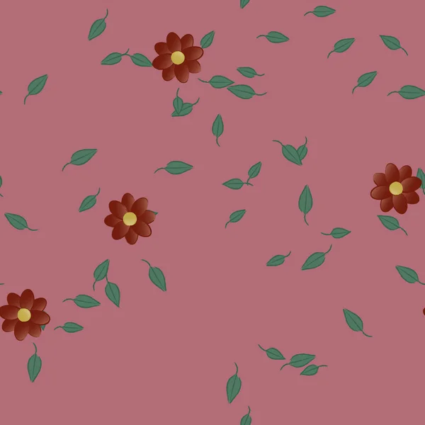 Fundo Sem Costura Floral Bonito Ilustração Vetorial — Vetor de Stock