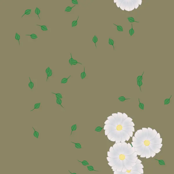 Hermoso Fondo Sin Costura Floral Ilustración Vectores — Vector de stock