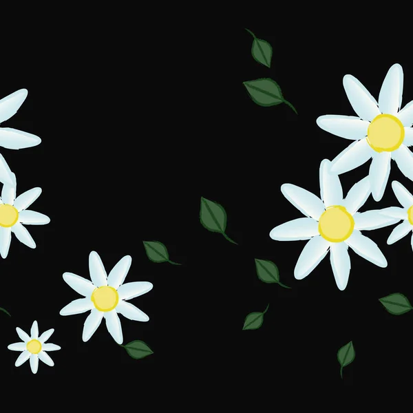 Fundo Sem Costura Floral Bonito Ilustração Vetorial — Vetor de Stock