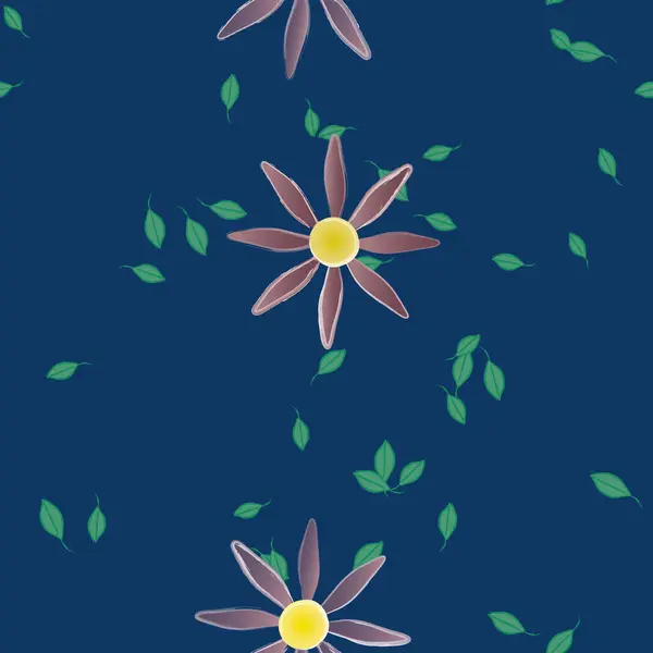 Frumos Fundal Floral Fără Sudură Ilustrație Vectorială — Vector de stoc