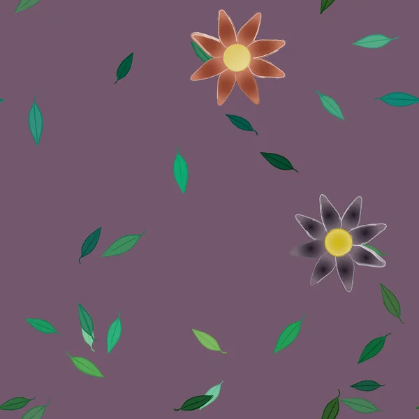 Fundo Sem Costura Floral Bonito Ilustração Vetorial — Vetor de Stock