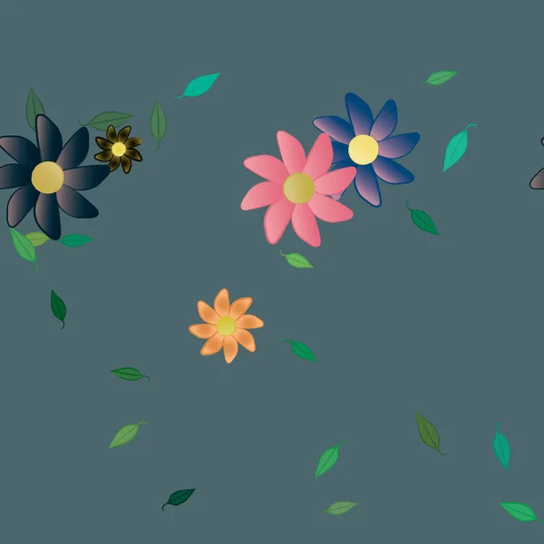 Hermoso Fondo Sin Costura Floral Ilustración Vectores — Vector de stock