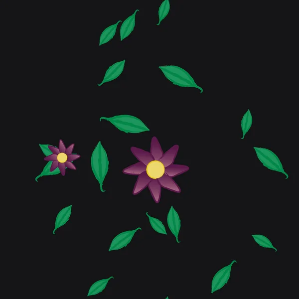 Hermoso Fondo Sin Costura Floral Ilustración Vectores — Vector de stock