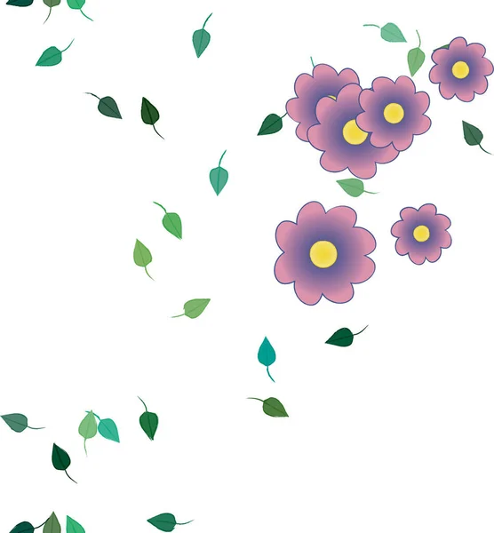 Schöne Florale Nahtlose Hintergrund Vektorillustration Blumen — Stockvektor
