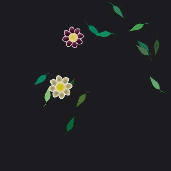 Schöne Florale Nahtlose Hintergrund Vektorillustration — Stockvektor