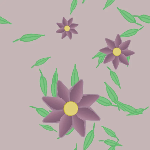 Fundo Sem Costura Floral Bonito Ilustração Vetorial — Vetor de Stock