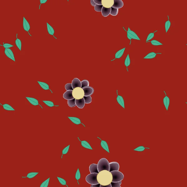 Fundo Sem Costura Floral Bonito Ilustração Vetorial — Vetor de Stock