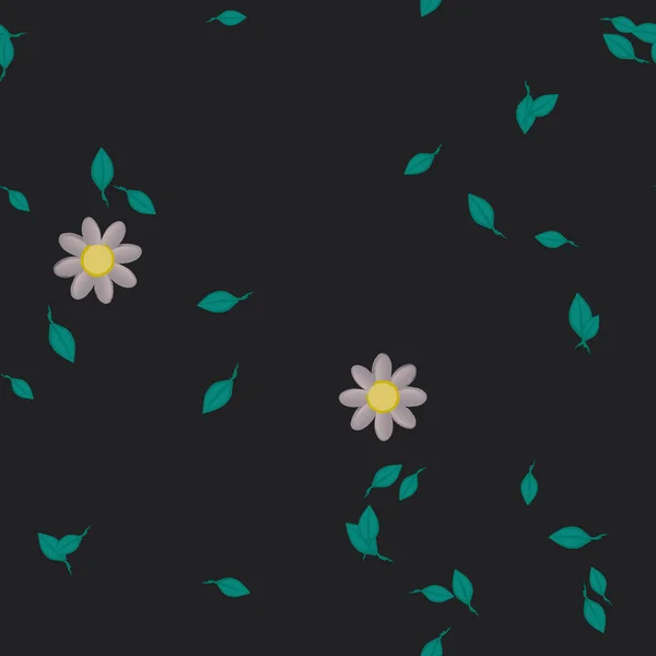 Fundo Sem Costura Floral Bonito Ilustração Vetorial — Vetor de Stock