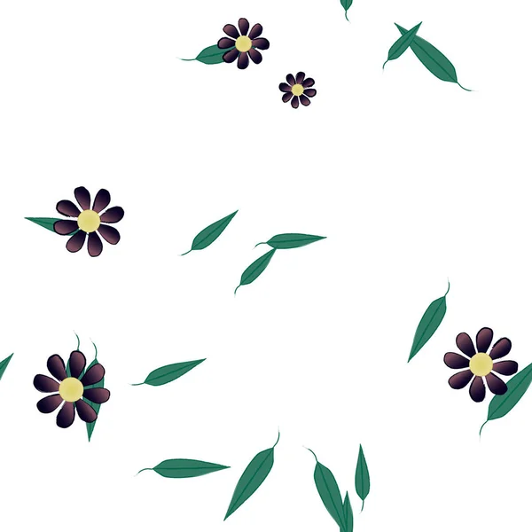 Schöne Florale Nahtlose Hintergrund Vektorillustration — Stockvektor