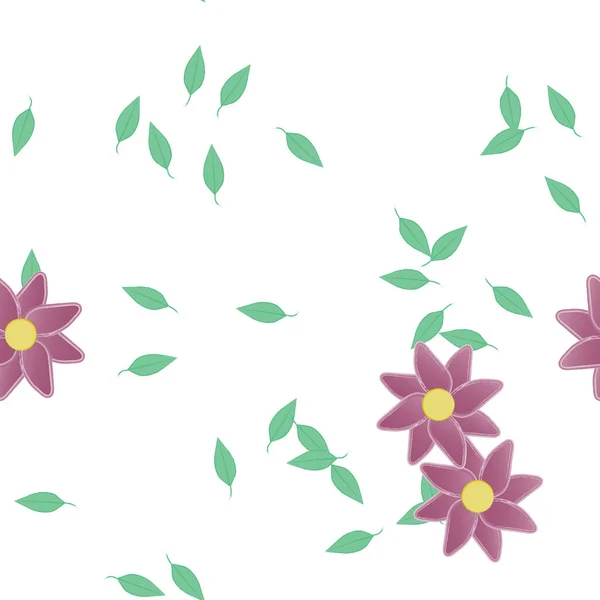 Schöne Florale Nahtlose Hintergrund Vektorillustration — Stockvektor