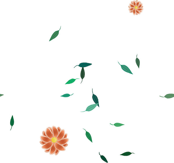 beautiful floral seamless background, vector illustration