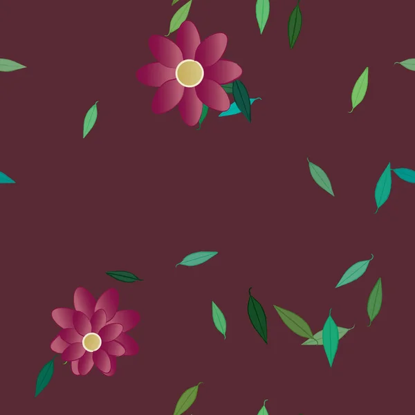 Fundo Sem Costura Floral Bonito Ilustração Vetorial — Vetor de Stock