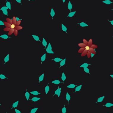 Yaprakları pürüzsüz arkaplan, vektör illüstrasyonu