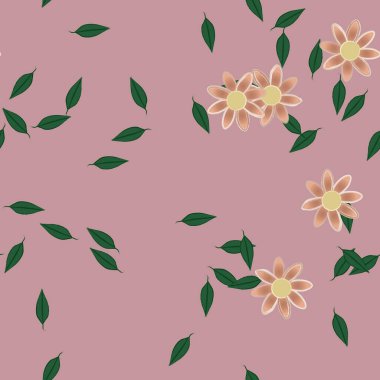 Yaprakları pürüzsüz arkaplan, vektör illüstrasyonu