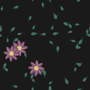 Yaprakları pürüzsüz arkaplan, vektör illüstrasyonu