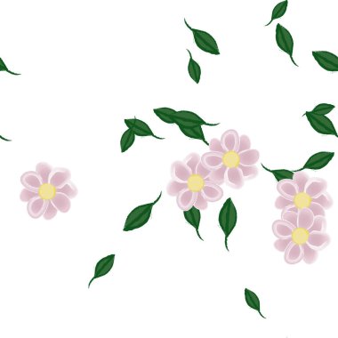 Yaprakları pürüzsüz arkaplan, vektör illüstrasyonu