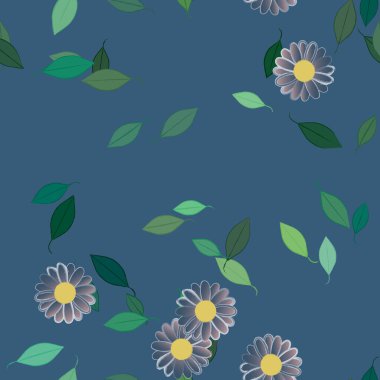 Yaprakları pürüzsüz arkaplan, vektör illüstrasyonu 