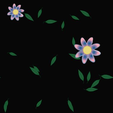 Yaprakları pürüzsüz arkaplan, vektör illüstrasyonu