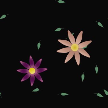 Yaprakları pürüzsüz arkaplan, vektör illüstrasyonu