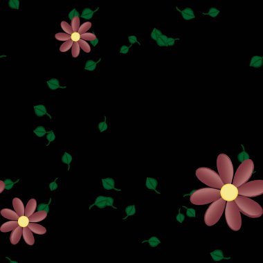 Yaprakları pürüzsüz arkaplan, vektör illüstrasyonu