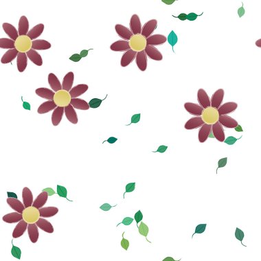 Yaprakları pürüzsüz arkaplan, vektör illüstrasyonu