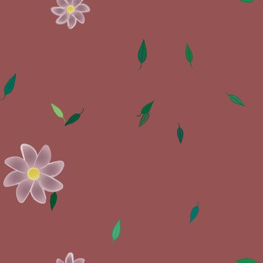 Yaprakları pürüzsüz arkaplan, vektör illüstrasyonu