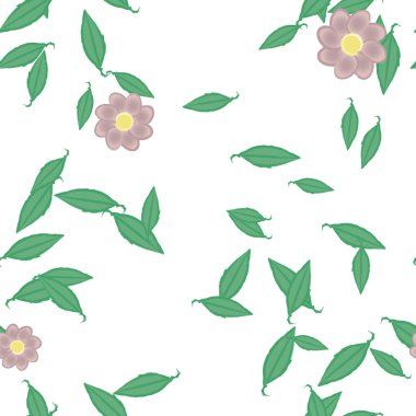 Yaprakları pürüzsüz arkaplan, vektör illüstrasyonu