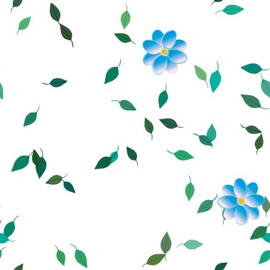 Yaprakları pürüzsüz arkaplan, vektör illüstrasyonu